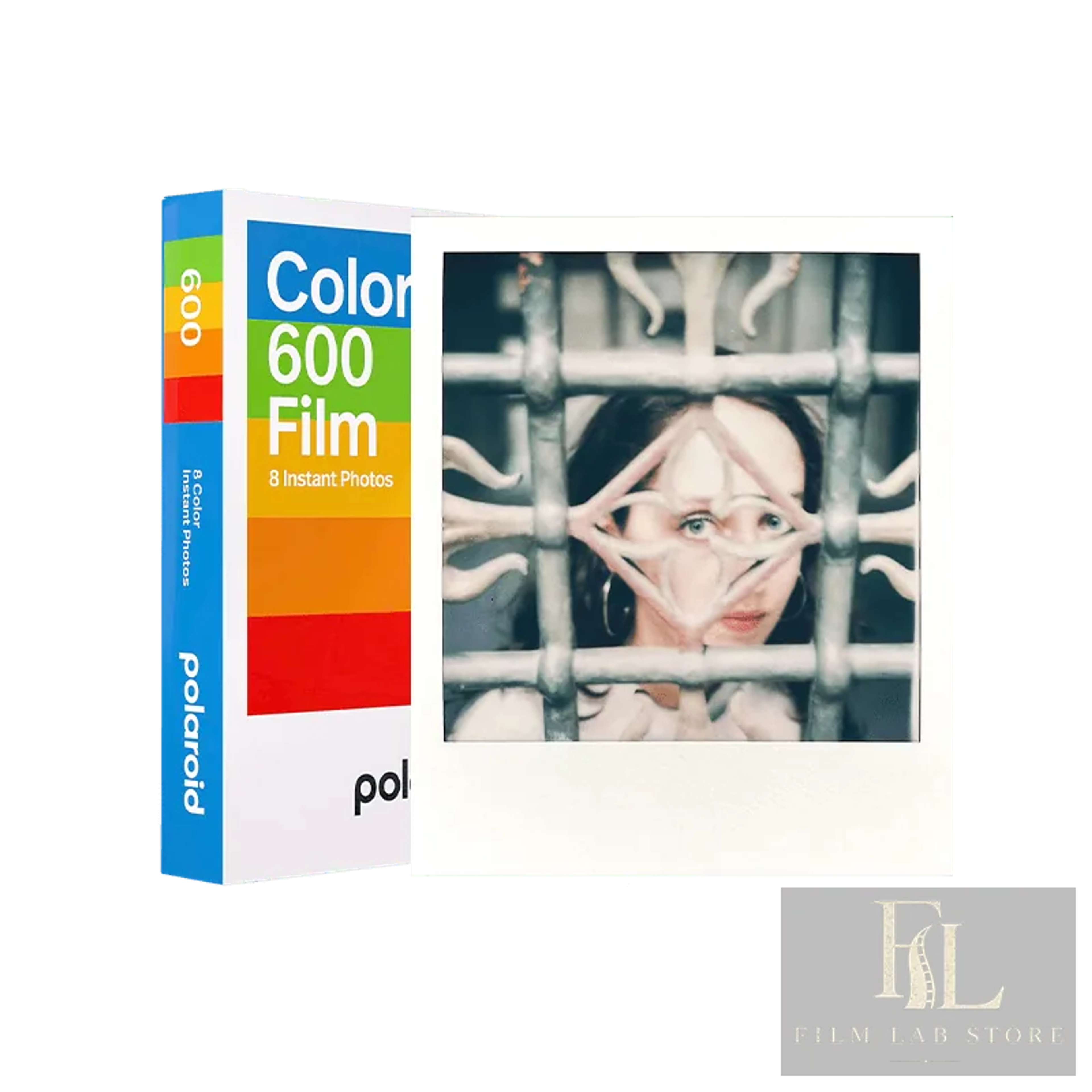 Polaroid Color 600 Film — colour pack of 8 photos for Polaroid 600 cameras, best before 12/2026