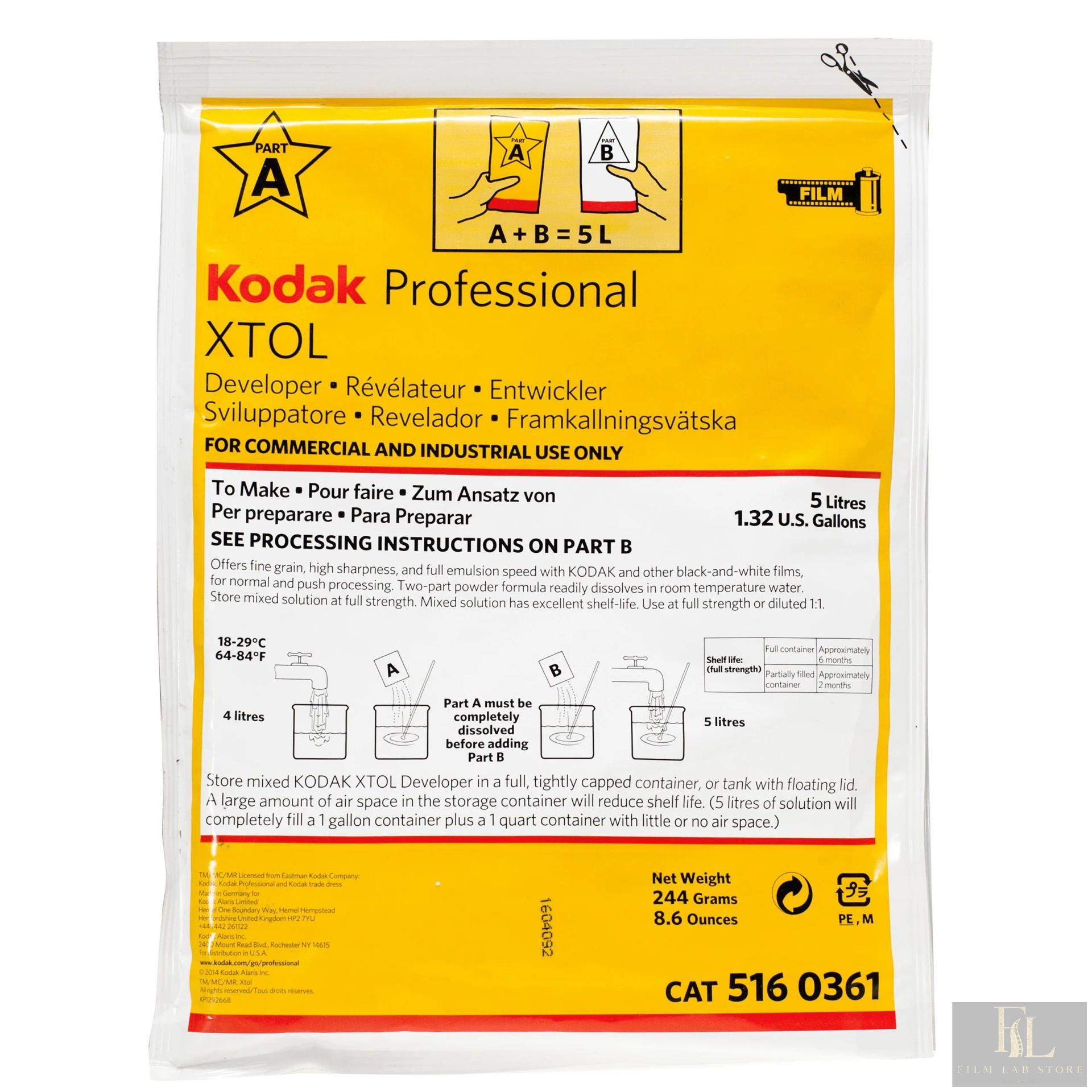 Kodak X-Dev — порошковый проявитель, преемник XTOL, на 5 литров