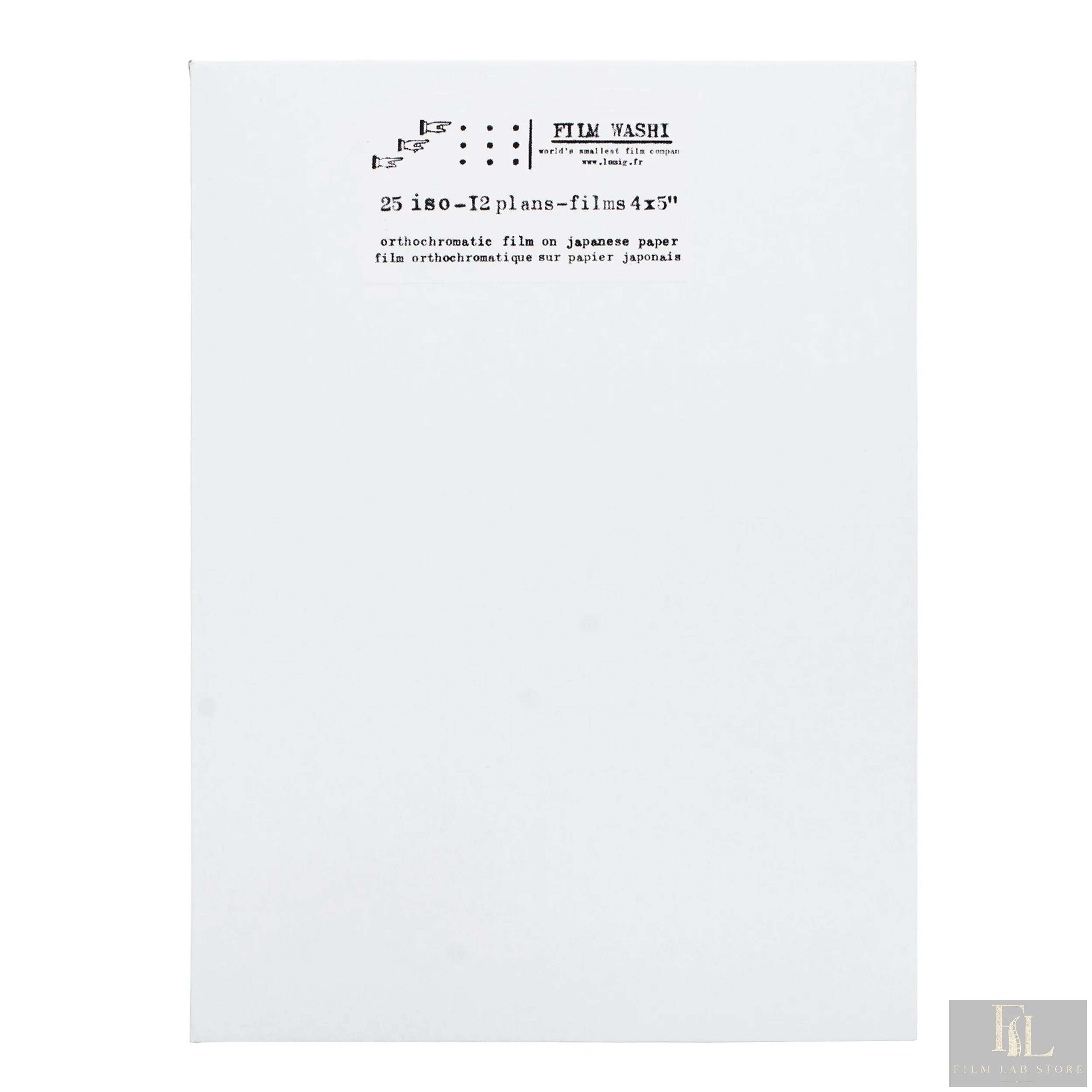WASHI Sheetfilm W 25 ISO 10,2x12,7 CM (4x5 INCH) / 12 Sheets