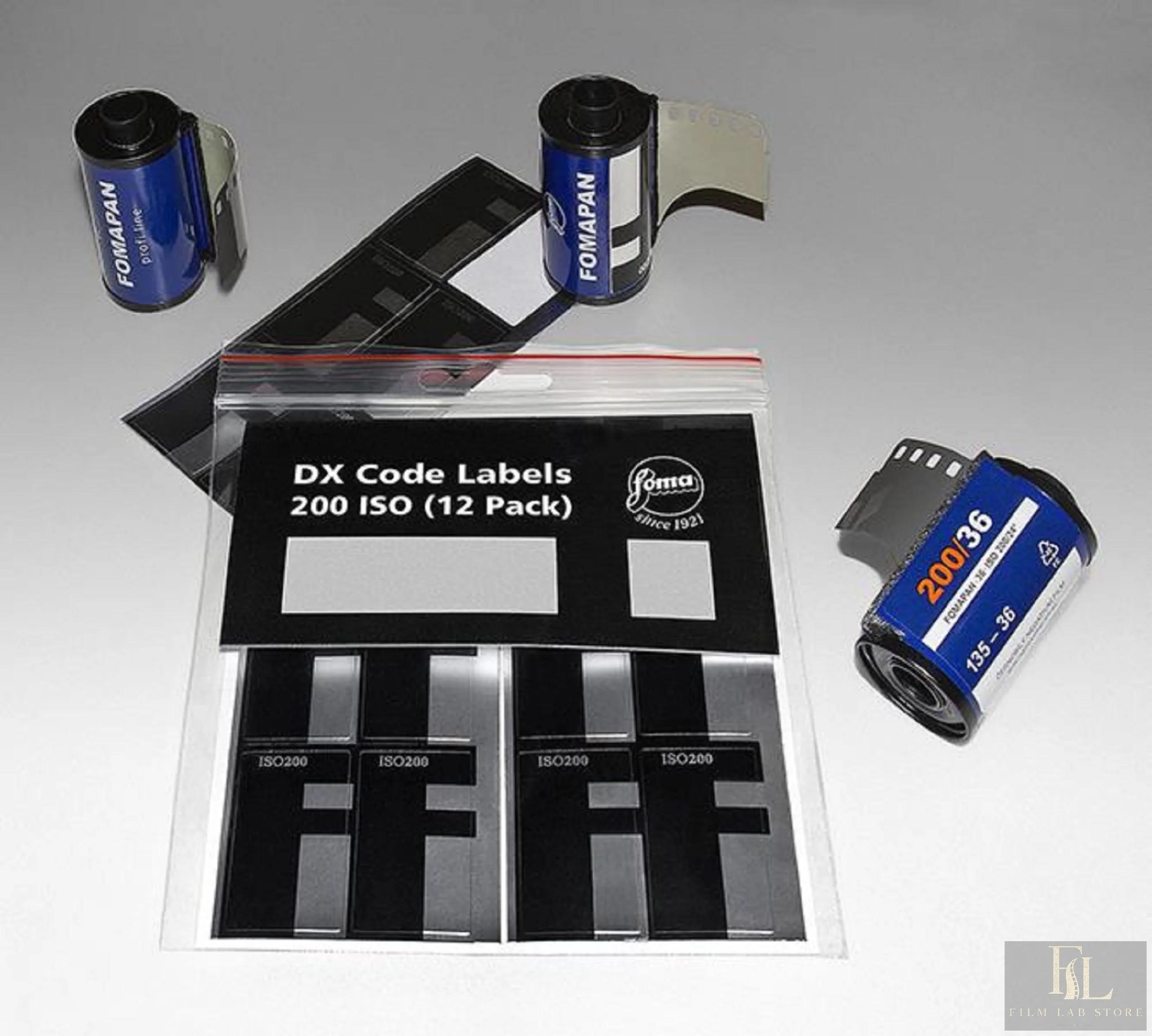 FOMA SELF-ADHESIVE DX CODES, ISO 200 for films in type 135 cassettes (12pack)
