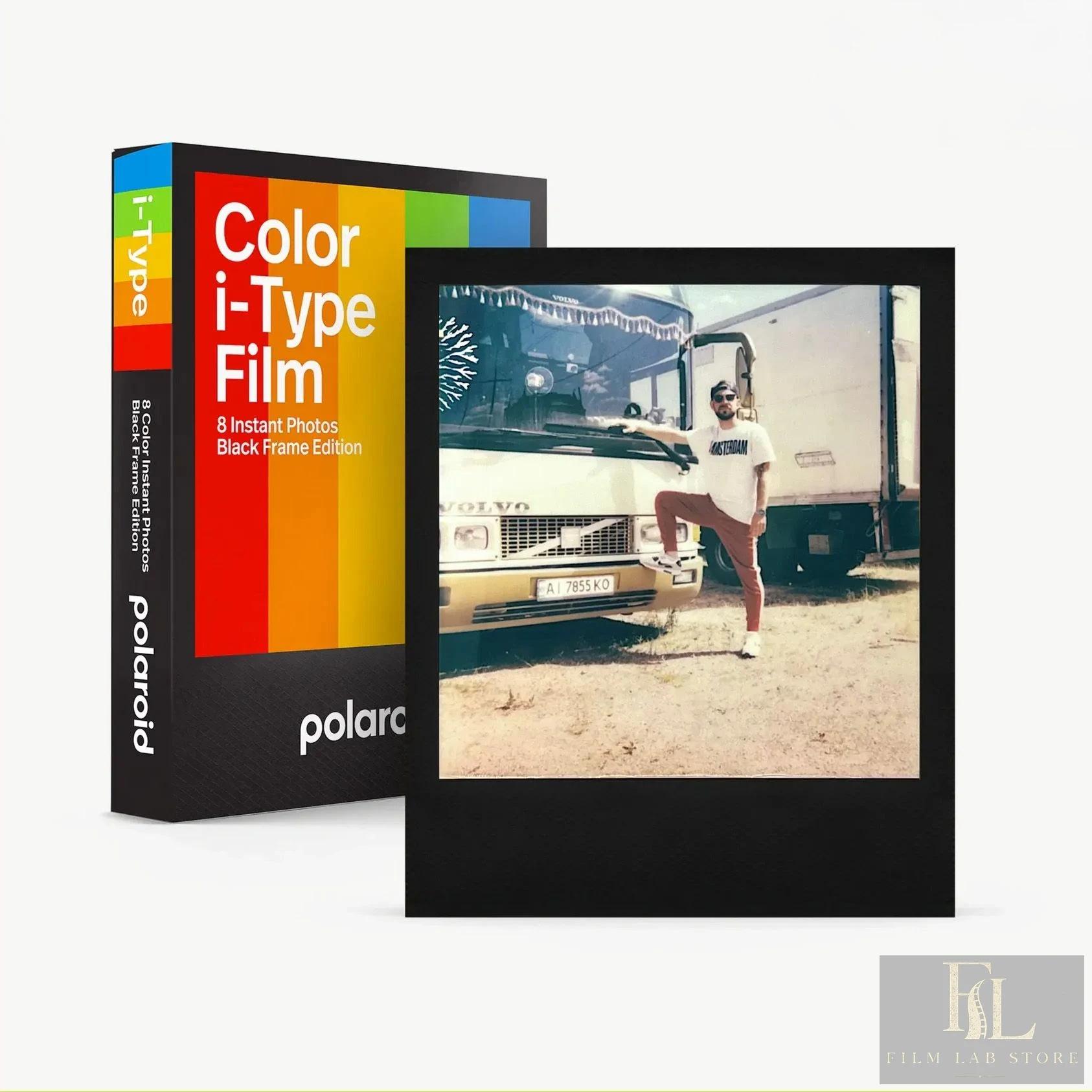 Polaroid Color i-Type Black Frame — colour pack of 8 photos for Polaroid i-Type cameras