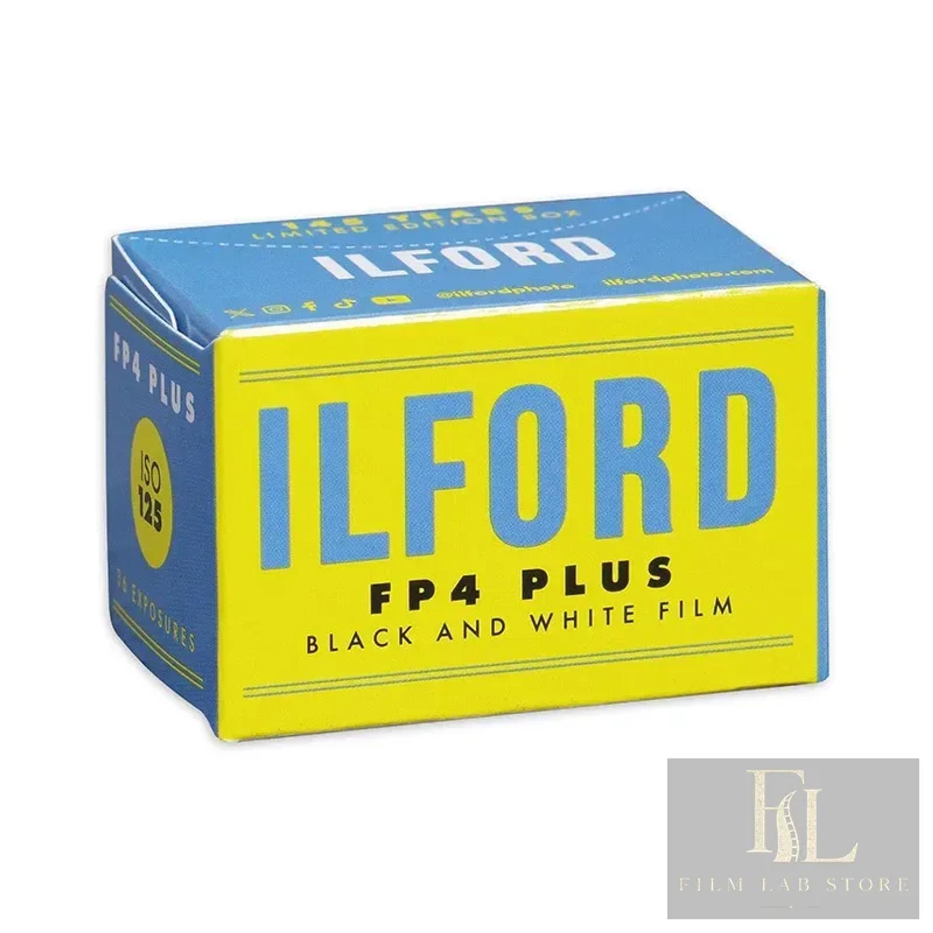ILFORD FP4 Plus 125 — 145 Years Limited Edition, чёрно-белая фотоплёнка 135, 36 кадров, ISO 125, срок годности до 02/2029