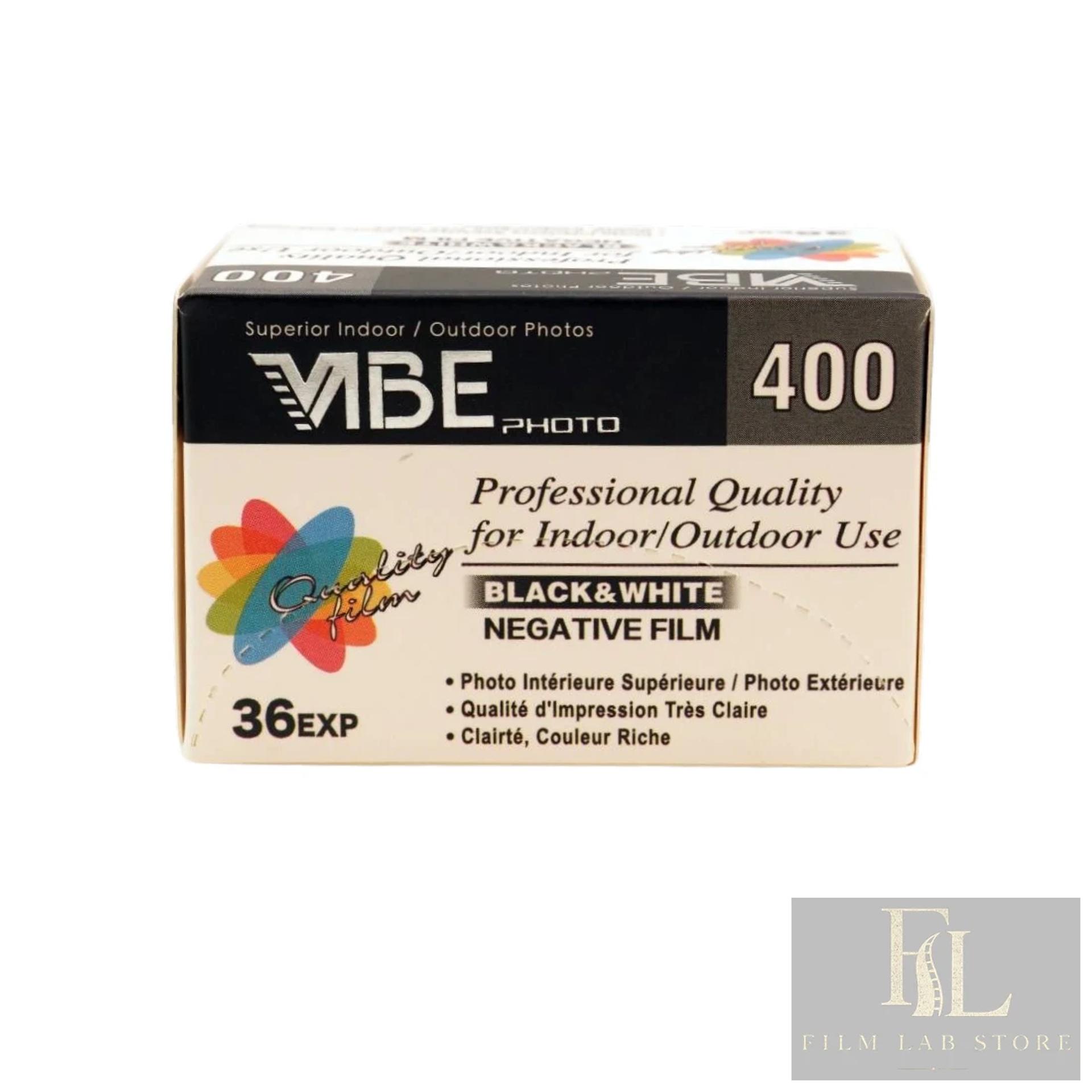Vibe Photo 400 BW — чёрно-белая фотоплёнка 135, 36 кадров, ISO 400, срок годности до 12/2027