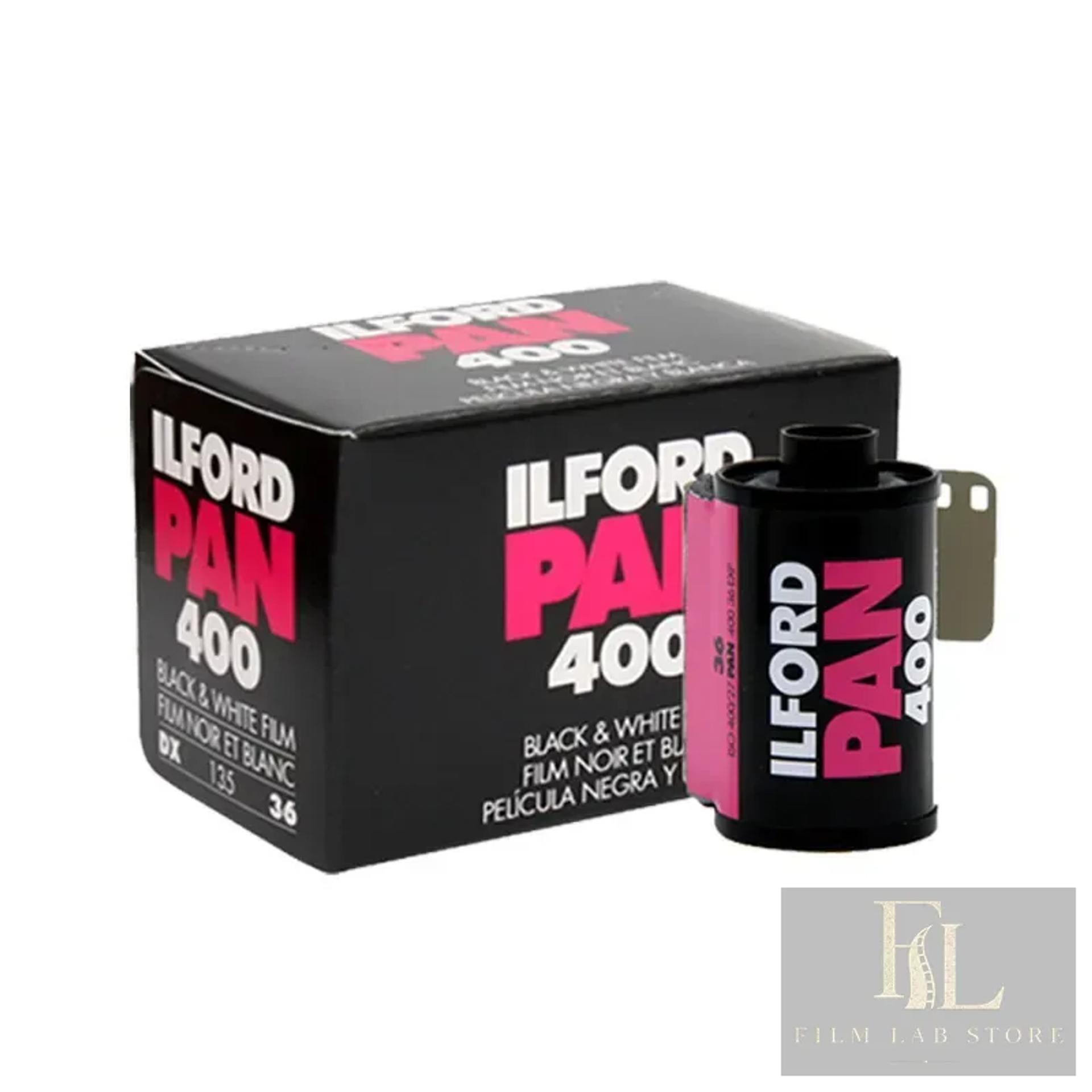 Ilford Pan 400 (updated emulsion) — black and white film 135, 36 exposures, ISO 400, expiry 09/2027