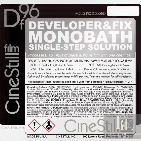 CINESTILL Df96 “Developer&Fix” B&W Monobath - Powder Concentrate