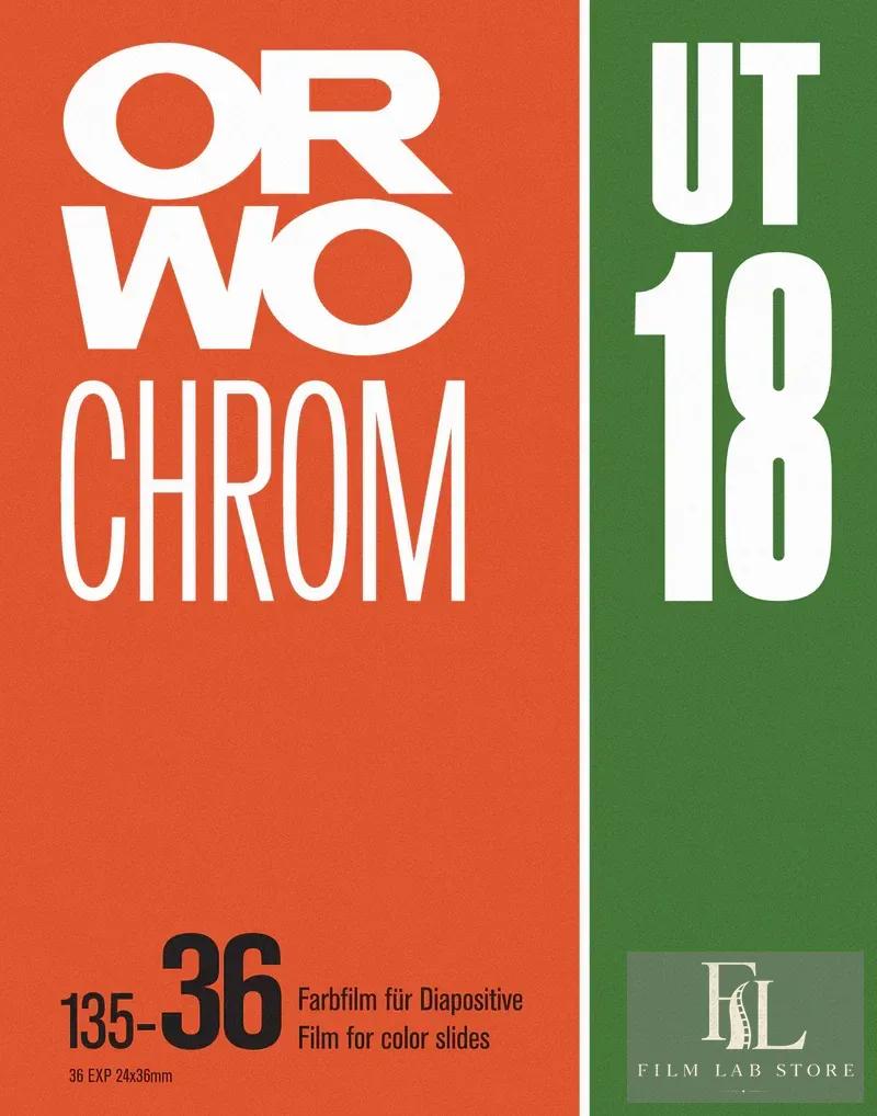 Checked ORWO Chrom UT 18 — 135 slide film, ISO 12