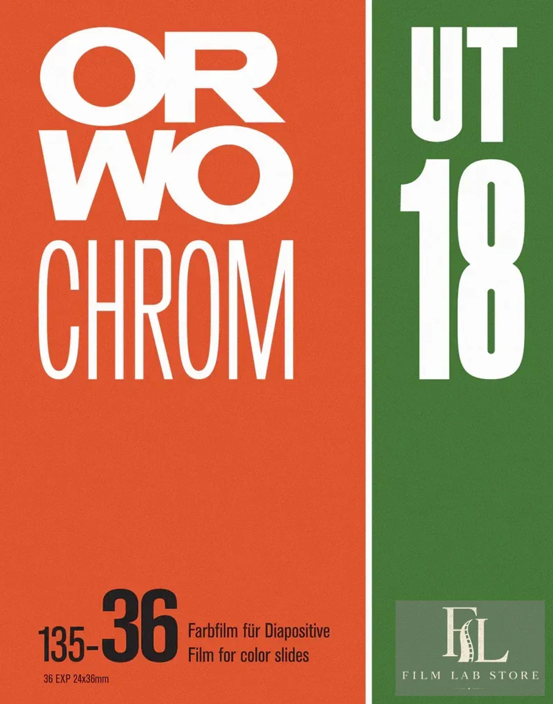 Checked ORWO Chrom UT 18 — 135 slide film, ISO 12