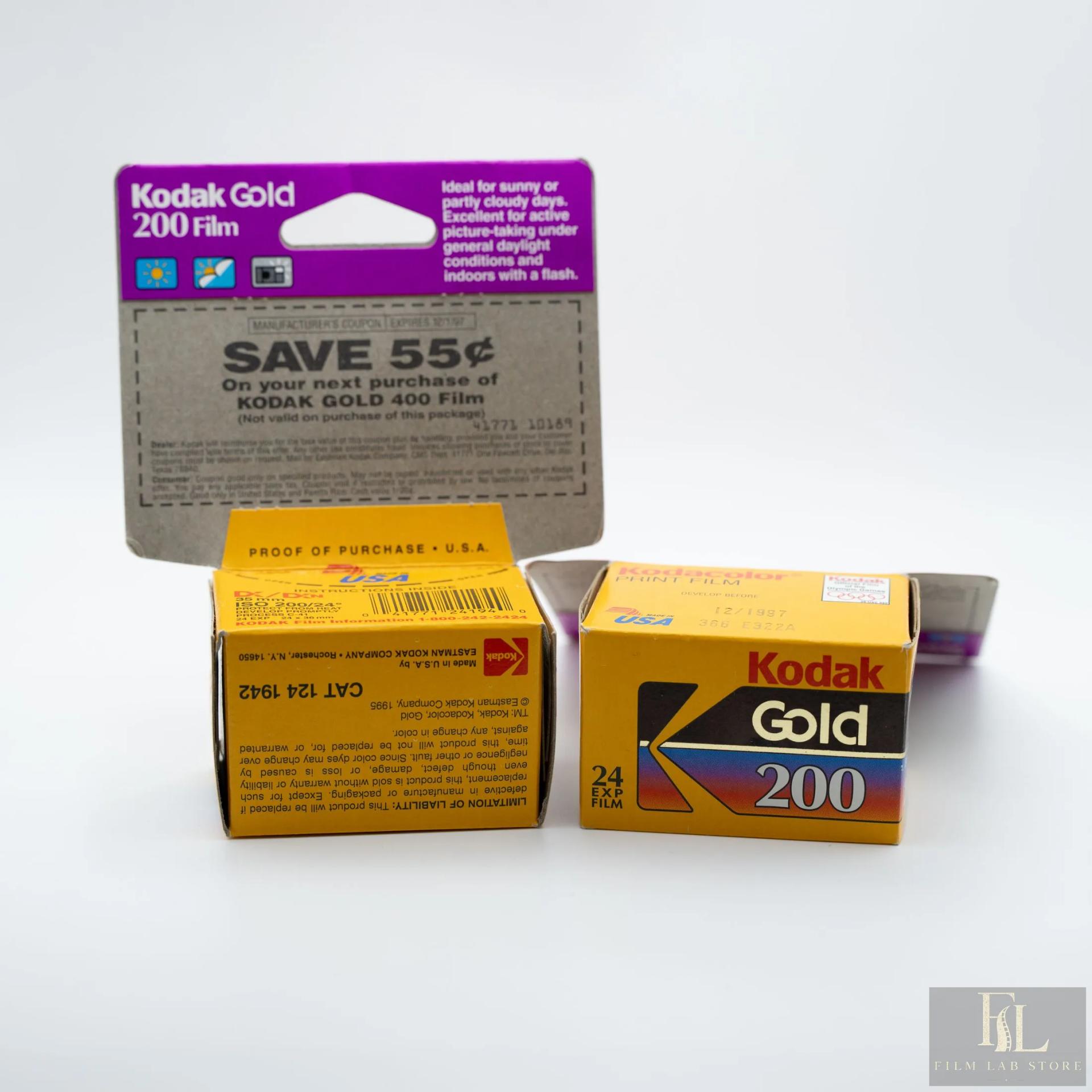 Kodak Gold 200 — цветная фотоплёнка 135, 24 кадра, ISO 200, просроченная 12/1997