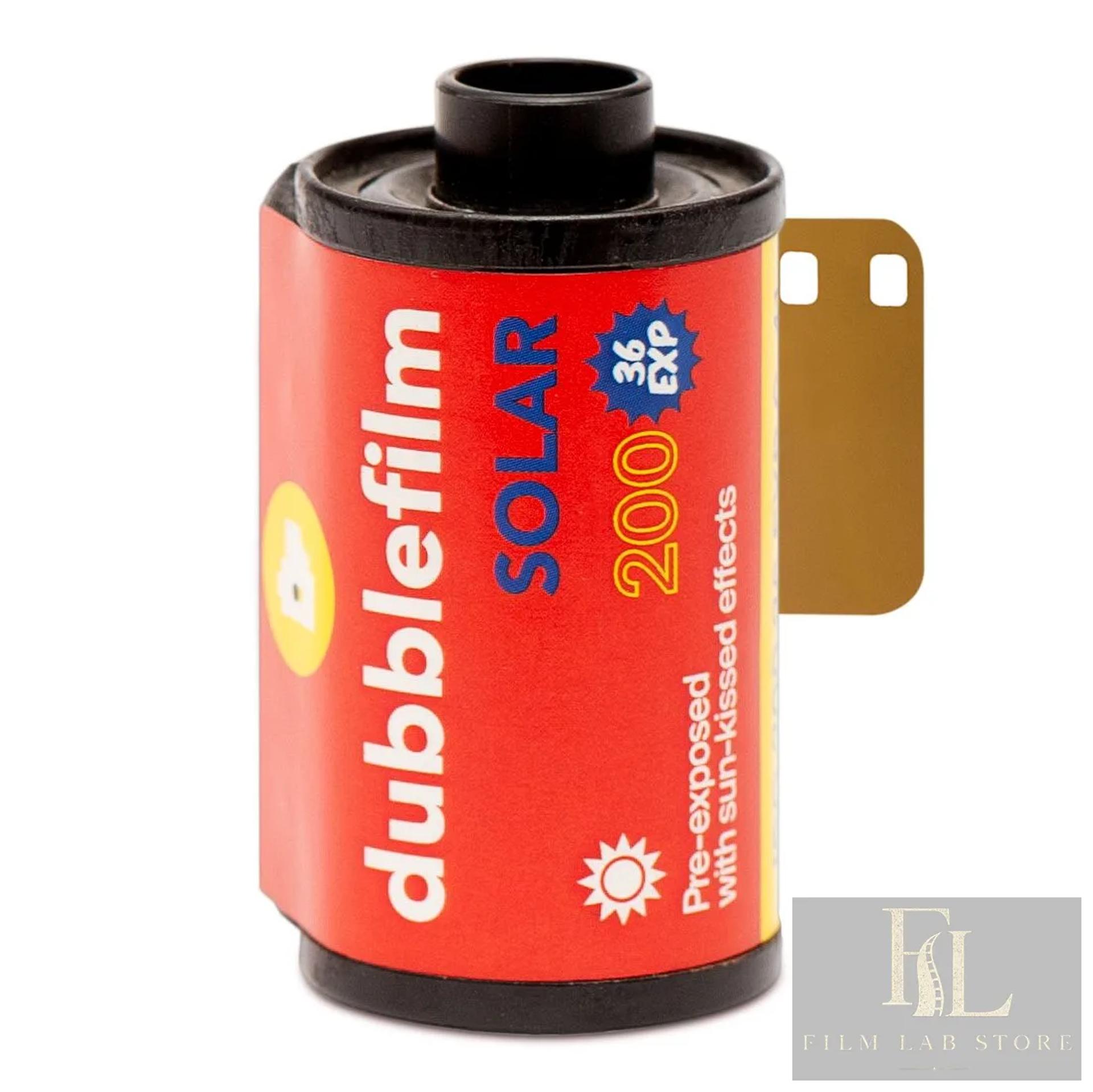 dubblefilm Solar 200 — colour 135 film with light-leak effects, 36 exposures, ISO 200