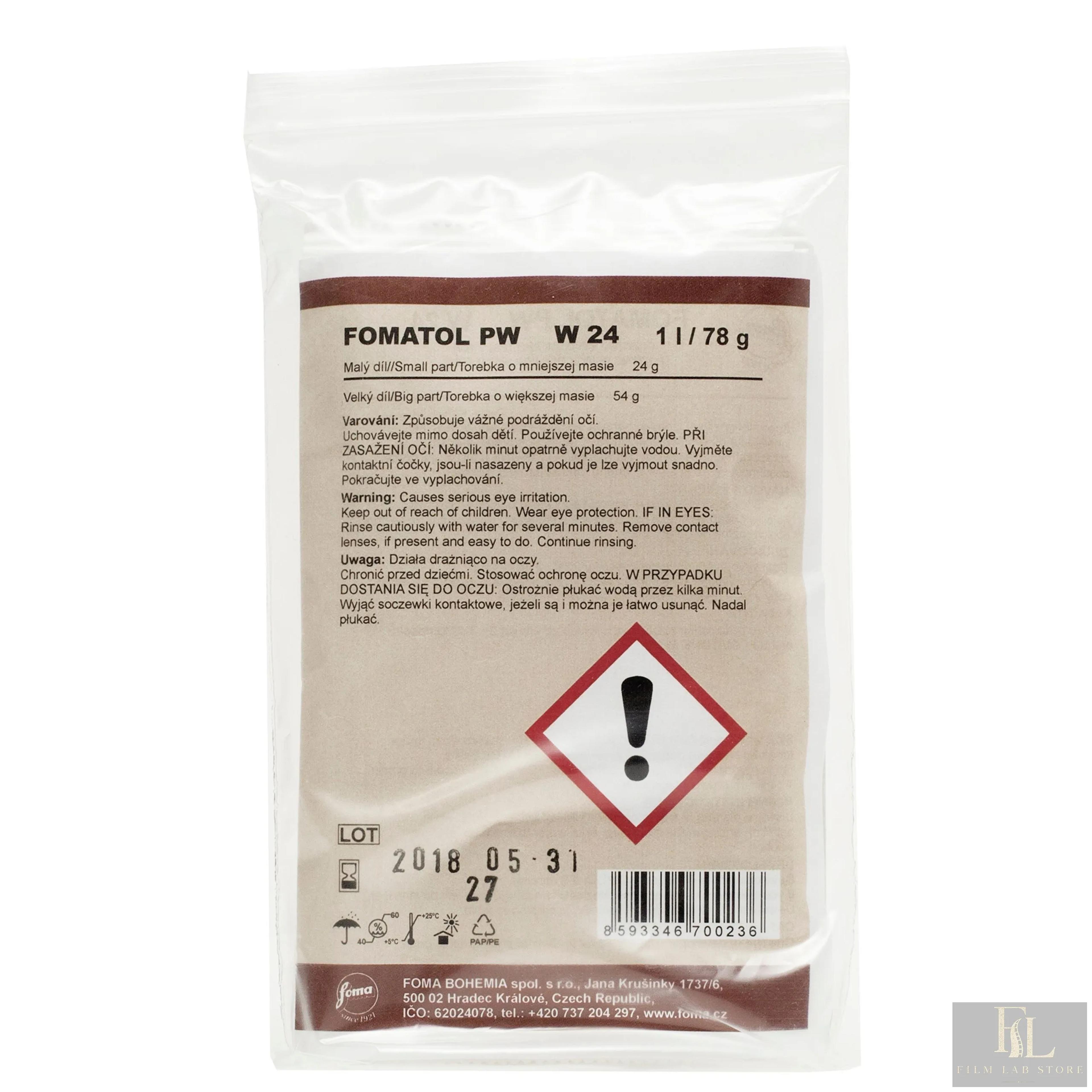 FOMA Fomatol PW Warmtone Paper Developer to mix 1000 ml