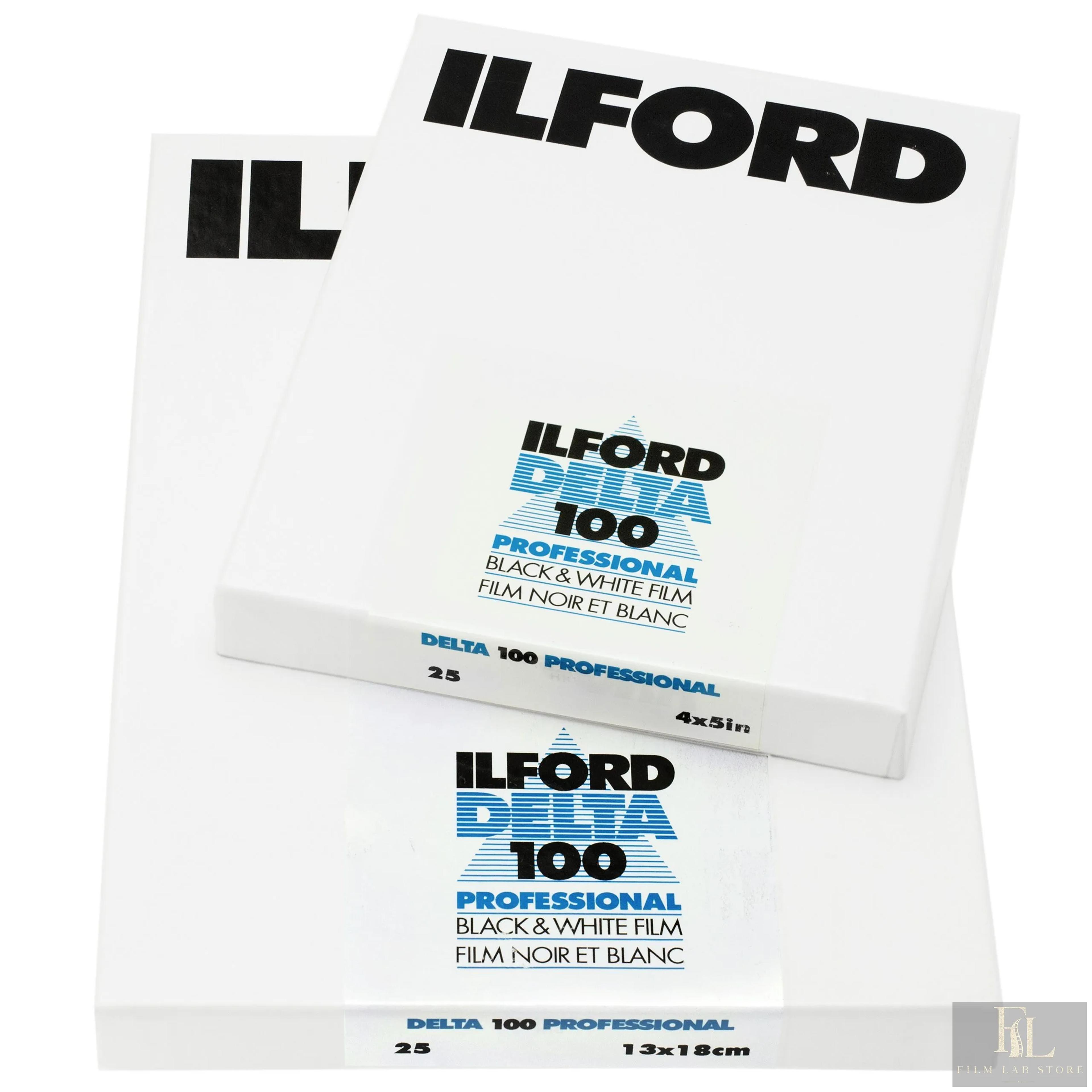 ILFORD Delta 100 Planfilm 9x12cm /25 Blatt 9x12 CM (3,55x4,72 INCH) / 25 Sheets