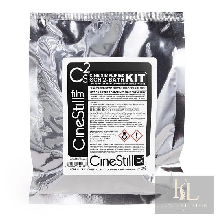 CINESTILL Cs2 ''Cine Simplified'' ECN 2-Bath Powder Kit (16 Rolls) to mix 1000 ml