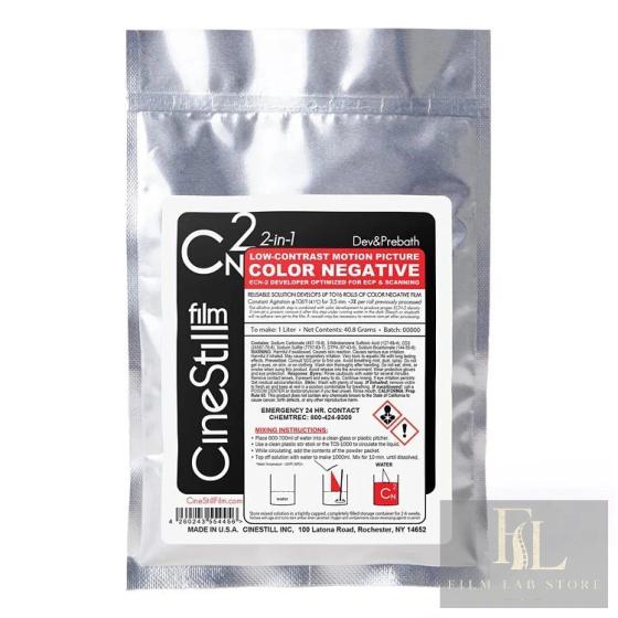 CINESTILL Cn2 ''Color Negative'' ECN-2 Developer, Low-Contrast Motion Picture Color Negatives For ECP & Scanning