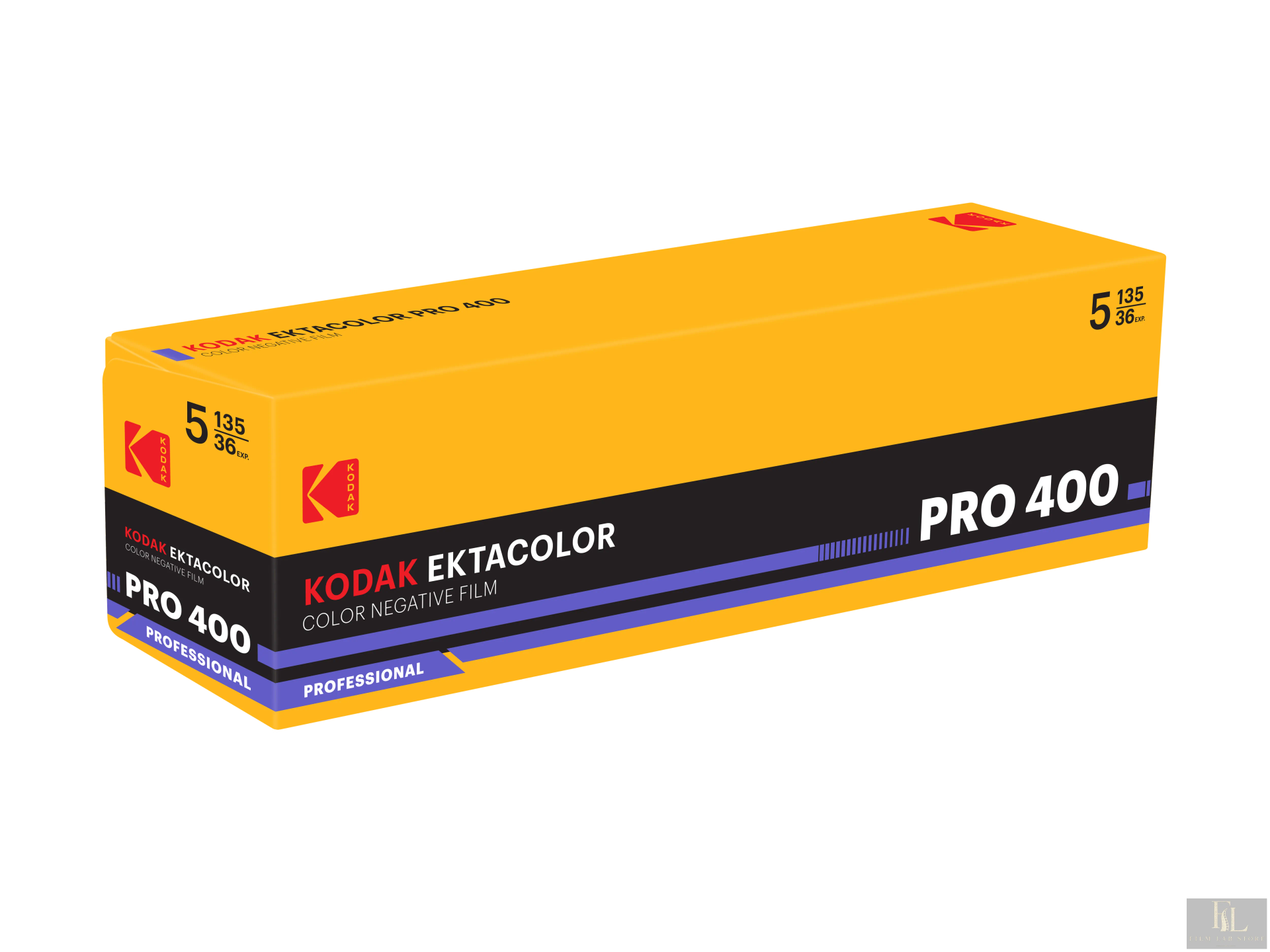 Kodak Ektacolor Pro 400 — pack of 5 colour films, 135, 36 exp each, ISO 400