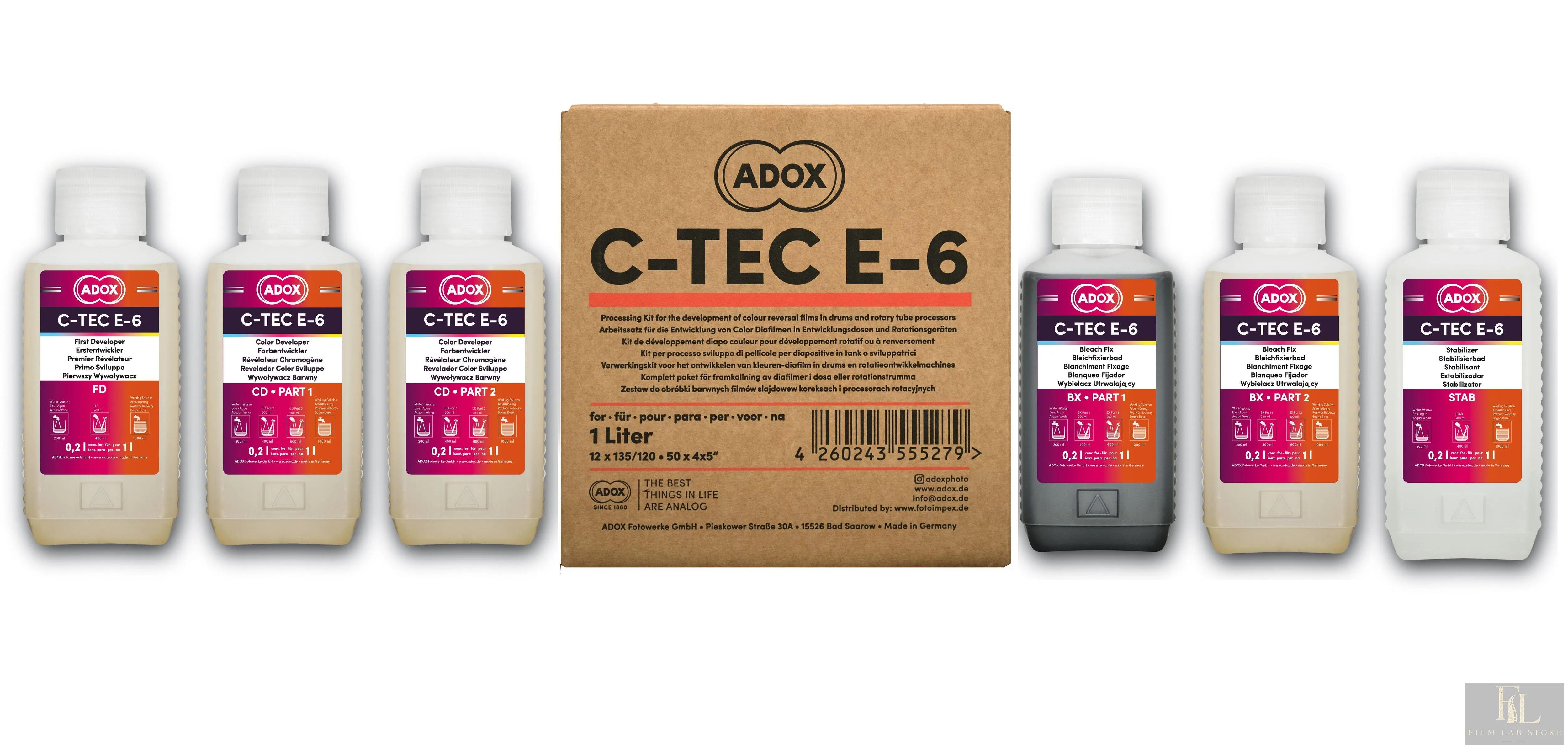 ADOX C-TEC E-6 3-bath kit for 12 films to mix 1000 ml
