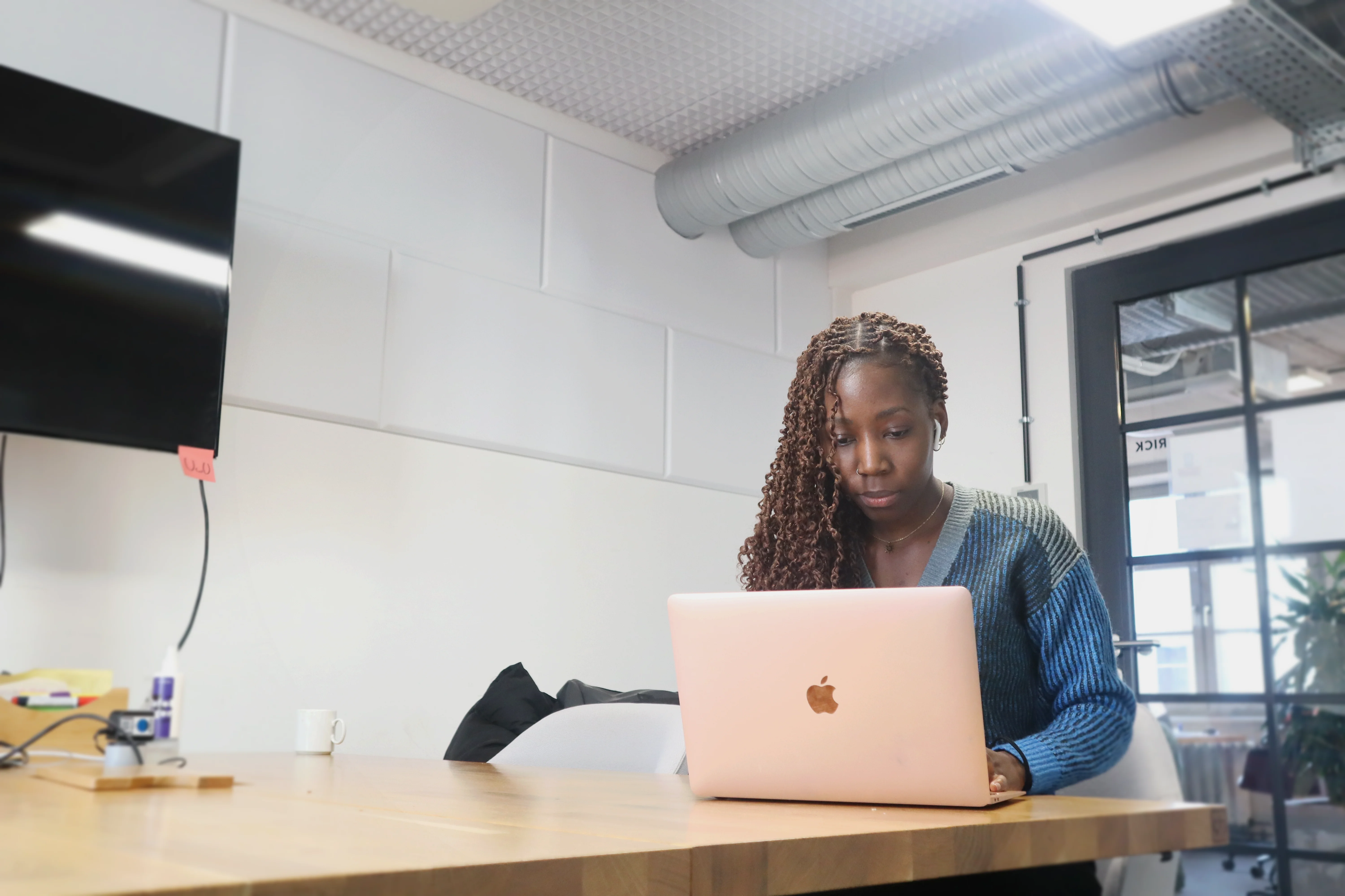 A person working on a laptop