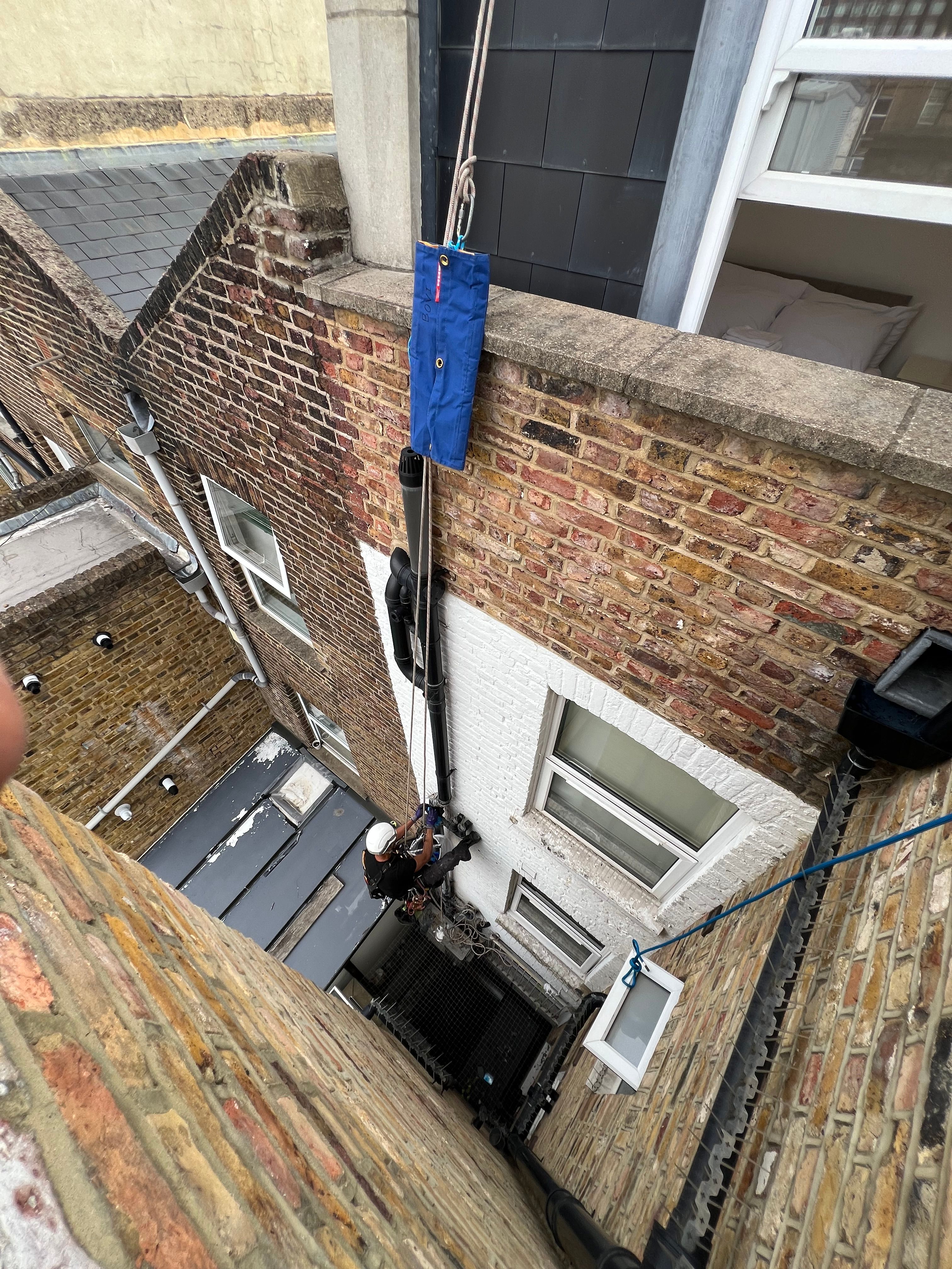 rope access , pipe repair