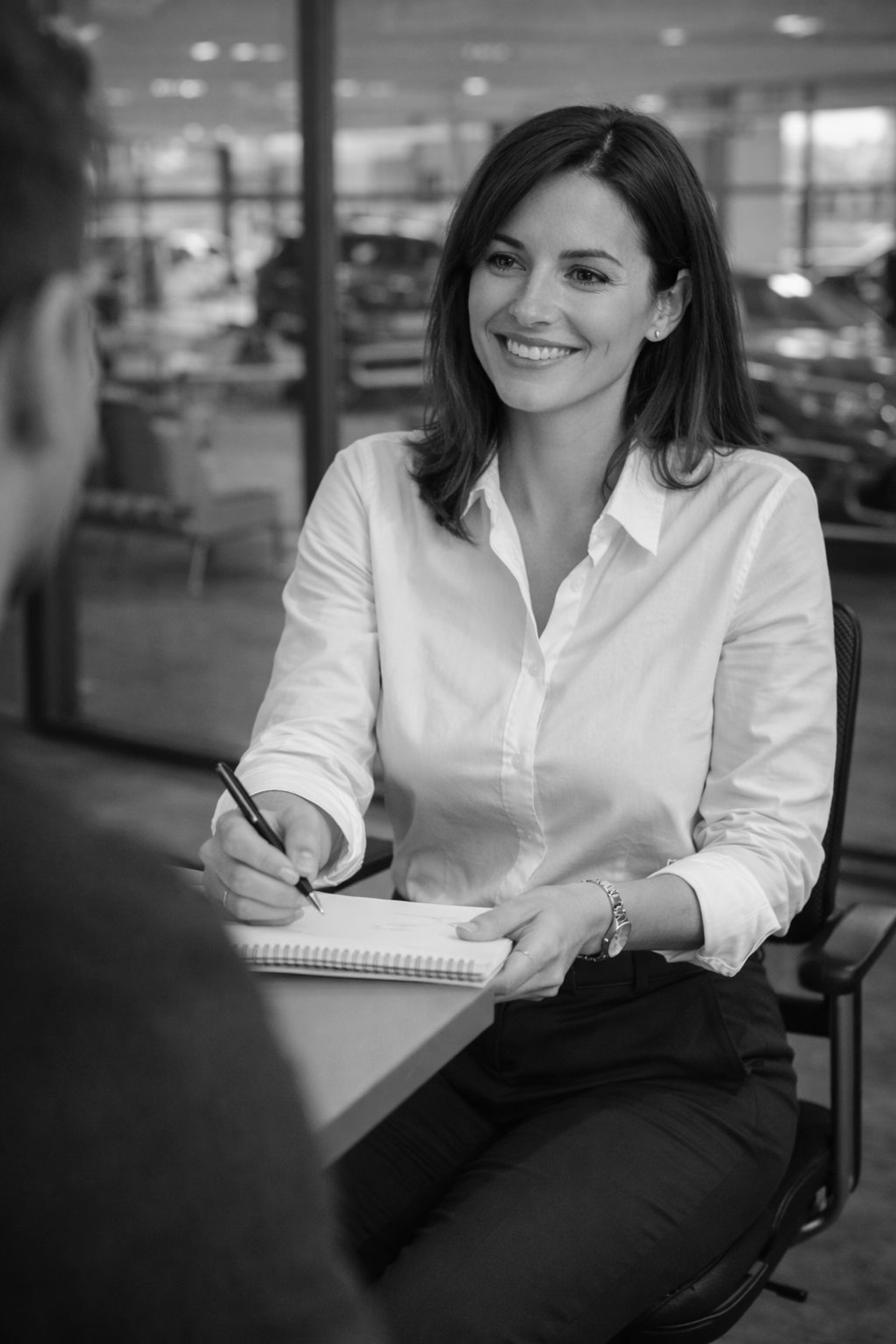 Werkgever in gesprek met professional.