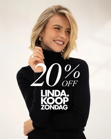 A smiling woman in a black turtleneck with text overlay 