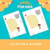 Mazes for kids printable worksheets, Labyrinth, printable activites, activities worksheet, digital download, printable mazes, Bonus coloring thumbnail 4