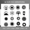 Sun SVG Bundle | Sun vector clipart files, Cutting Files, Cricut Design Vector Bundle, Silhouette Svg/Png | Cut Plotter thumbnail 1