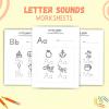 Letter Sounds Worksheets digital download, printable alphabet beginning sound worksheets, alphabet worksheets, alphabet writing, preschool thumbnail 1