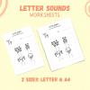 Letter Sounds Worksheets digital download, printable alphabet beginning sound worksheets, alphabet worksheets, alphabet writing, preschool thumbnail 3