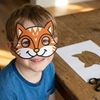 Vibrant Forest Fox: Free Printable PDF Pre-Colored Mask for Kids thumbnail 2