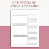 Storyboard template printable, storyboard planner, story board, video and film planner, animation storyboard thumbnail 3