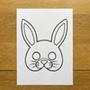 Adorable Bunny Rabbit: Free Printable PDF Coloring Mask for Kids thumbnail 1