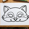DIY Wolf Mask Coloring Page – Free Printable PDF for Kids thumbnail 1