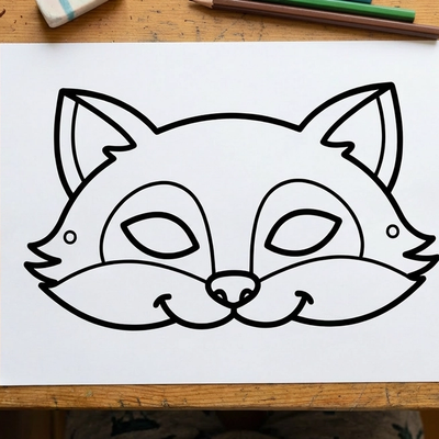 DIY Wolf Mask Coloring Page – Free Printable PDF for Kids