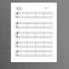 Printable Sheet Music for Piano Letter and A4 pdf. Blank Sheet Music Printable. Blank Staff Paper. Blank Music Paper. thumbnail 5