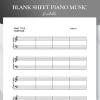 Printable Sheet Music for Piano Letter and A4 pdf. Blank Sheet Music Printable. Blank Staff Paper. Blank Music Paper. thumbnail 1