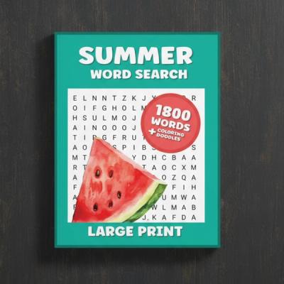 Summer Word Serach Large Print