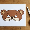 Free Printable PDF Full-Color Bear Mask Craft for Kids thumbnail 1