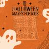 Halloween Mazes to print for kids, fun activites, halloween activities for kids PDF, labyrinth, printable labyrinths thumbnail 1