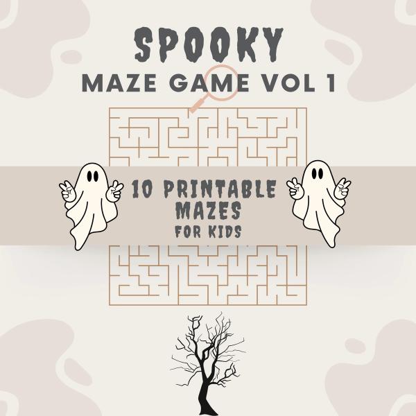 Halloween mazes for kids Printable Digital Download, Halloween Activity Sheets for Kids, Kindegarten, Halloween Activity Pack, Spooky Mazes