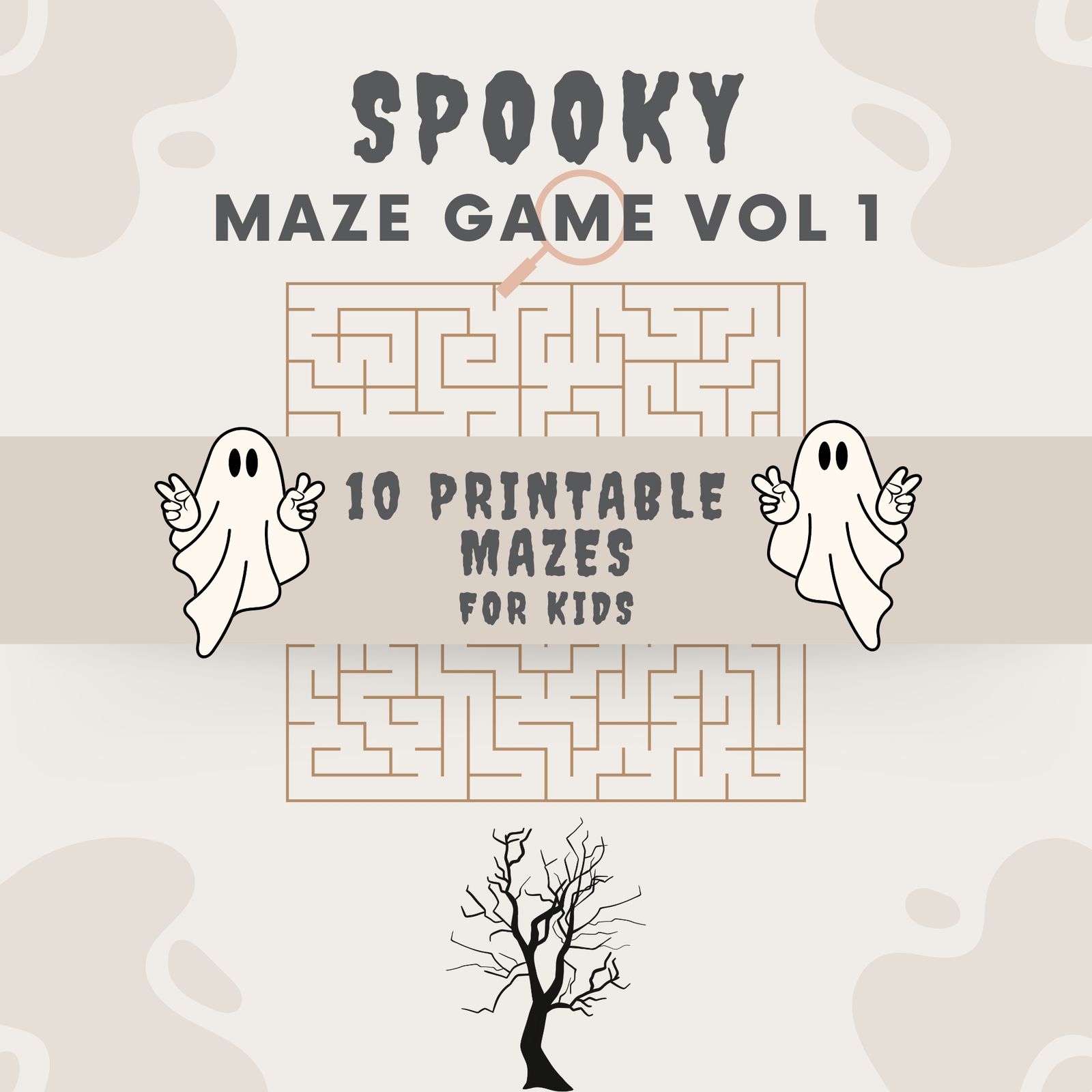 Halloween mazes for kids Printable Digital Download, Halloween Activity Sheets for Kids, Kindegarten, Halloween Activity Pack, Spooky Mazes - Image 1