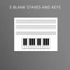 Music Staff blank sheet PDF with piano US Letter and A4 without clefs. Piano Worksheet. Read Music Worksheet. Music Worksheets. thumbnail 4