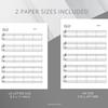 Printable Sheet Music for Piano Letter and A4 pdf. Blank Sheet Music Printable. Blank Staff Paper. Blank Music Paper. thumbnail 3