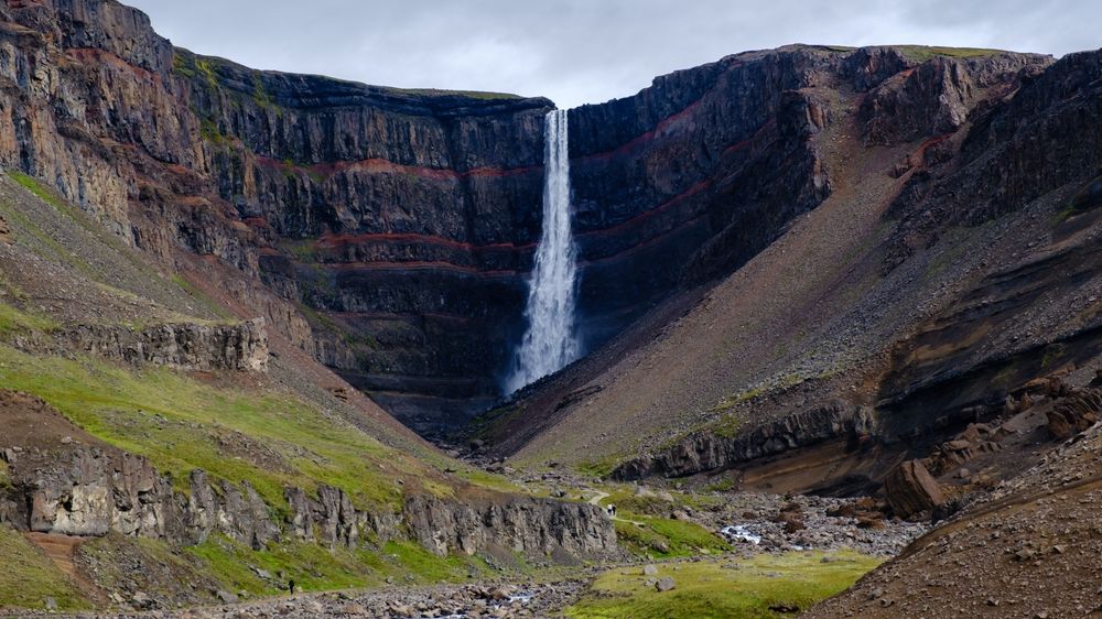 Hengifoss waterfall