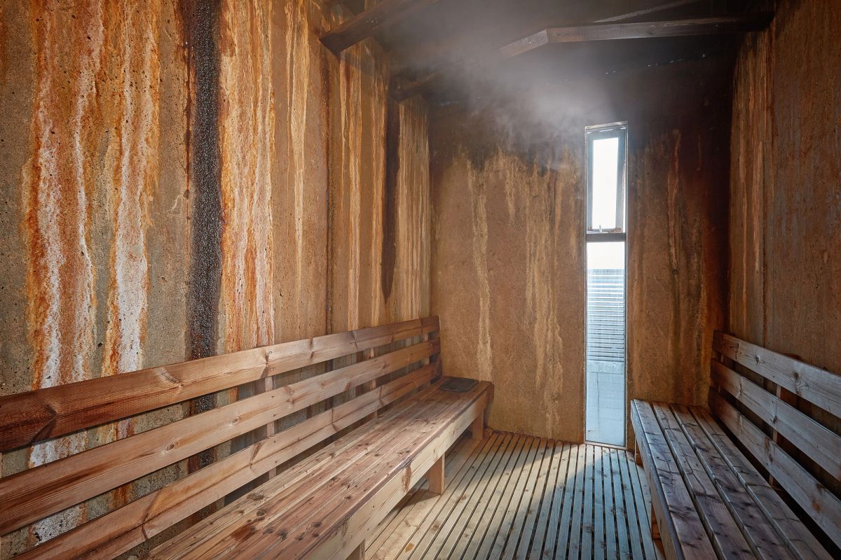 The natural steam bath built over the hot spring at Fontana