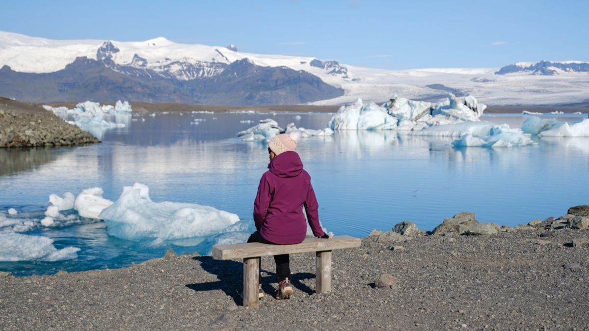At Jokulsarlon Glacier Lagoon