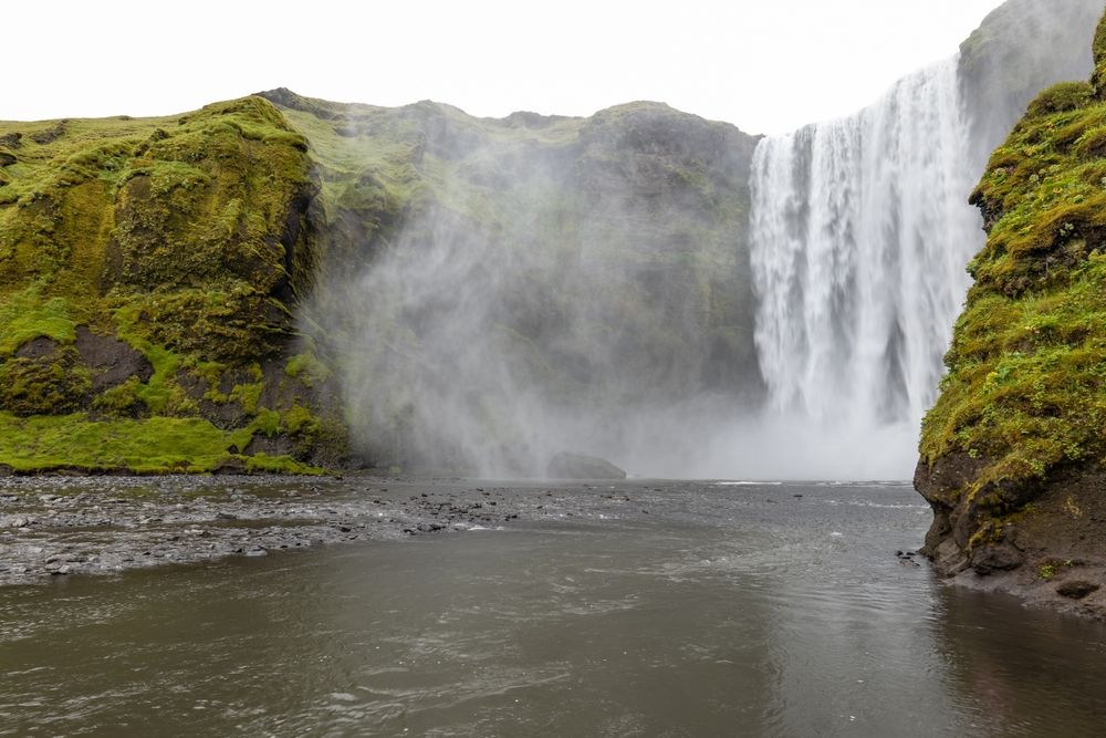 The waterfall Skógafoss in Iceland