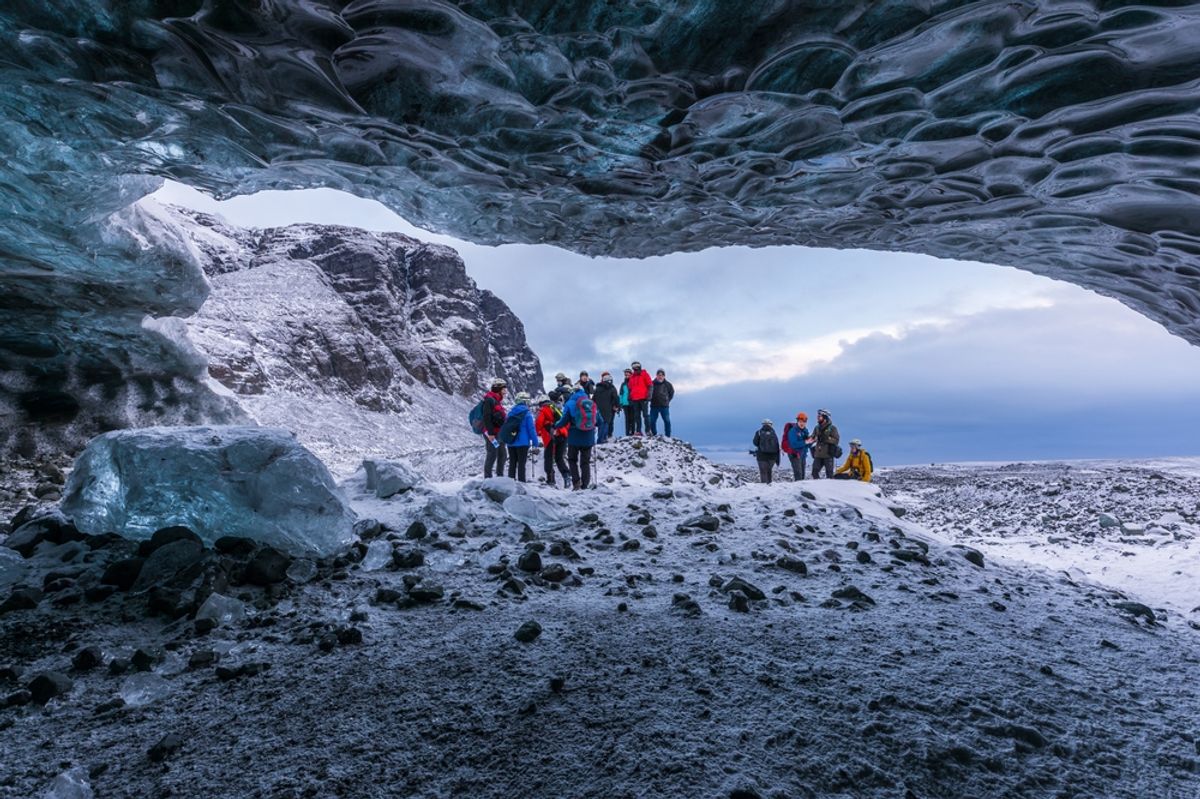 Inside the Blue Ice Cave in Iceland