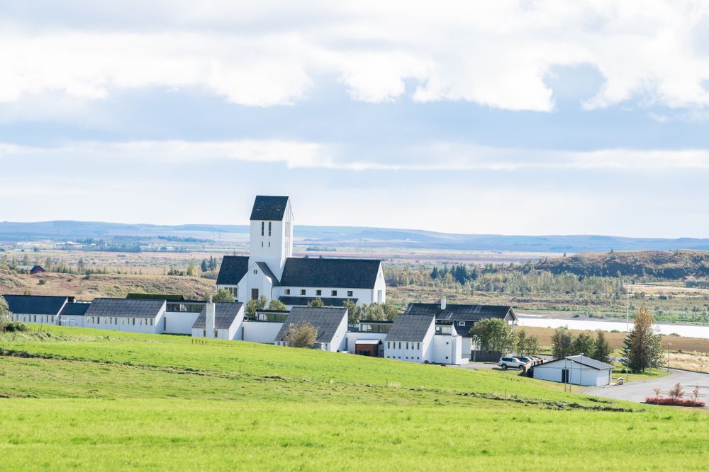 Cityscape of Skalholt in Iceland during day