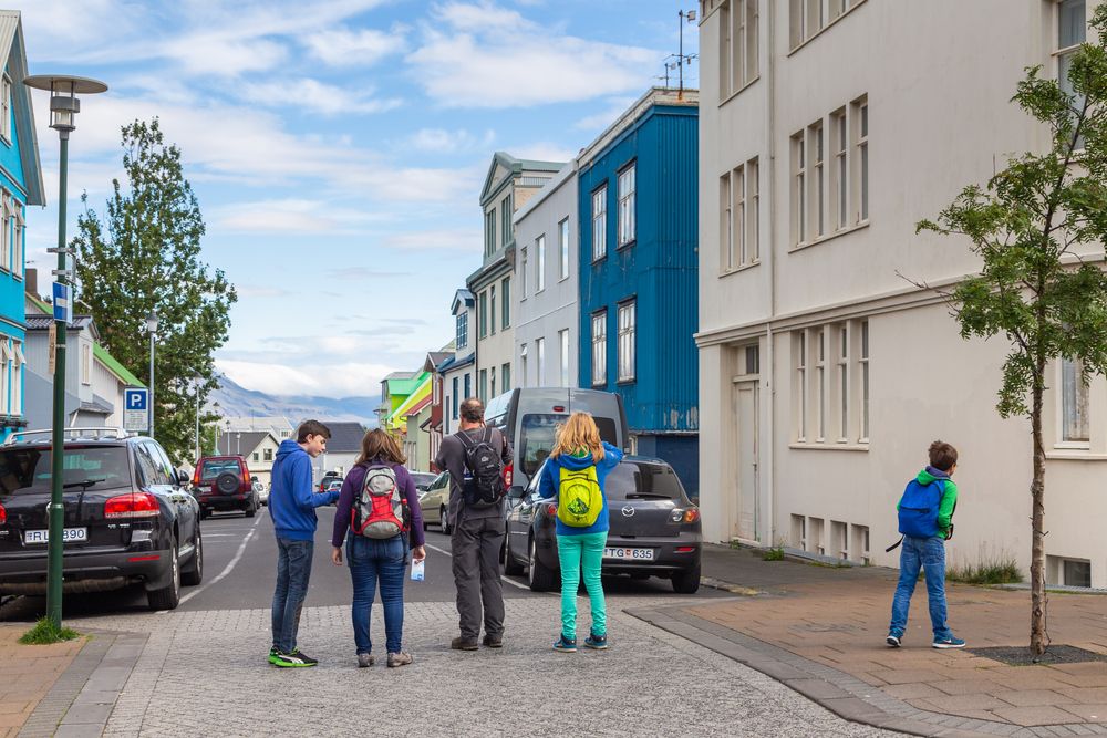 Typical Icelandic architecture in the city center