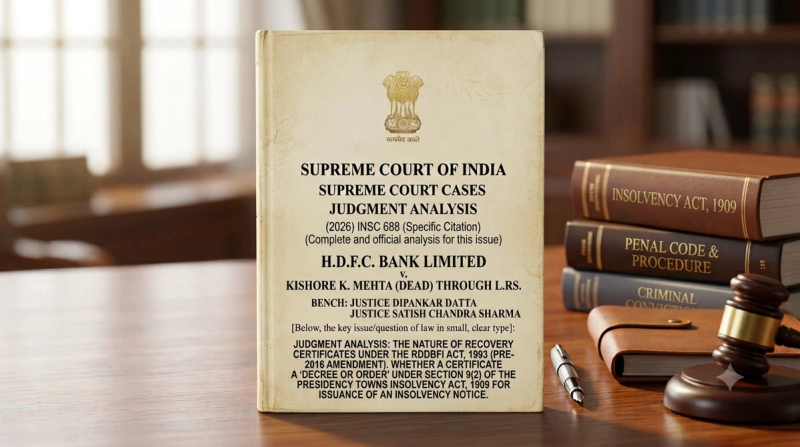 H.D.F.C. Bank Limited v. Kishore K. Mehta (Dead) Through L.Rs.