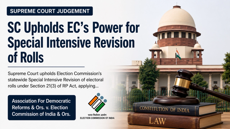 Association For Democratic Reforms & Ors. v. Election Commission of India & Ors.